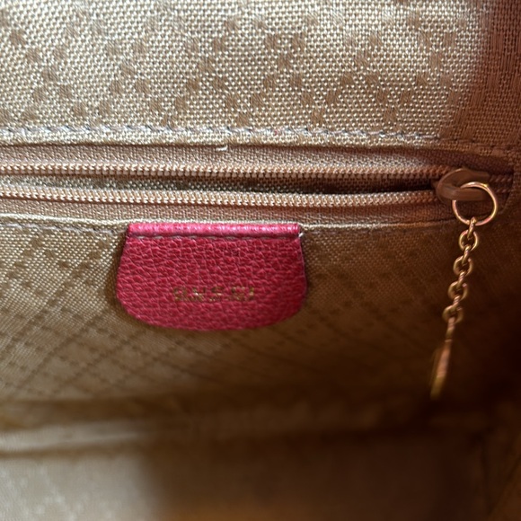 GUCCI bamboo mini backpack red suede leather - Picture 7 of 15